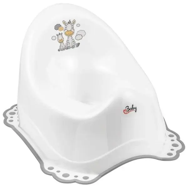 Maltex Nočník protiskluzový s hudbou Zebra - White/Grey