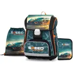 Oxybag SET AUTO Školní set, tmavě zelená, velikost