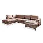 SEDACÍ SOUPRAVA, textil, hnědá