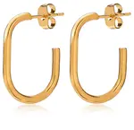 Troli Nadčasové pozlacené oválné náušnice