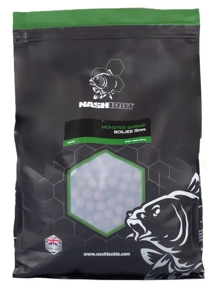 Nash boilies monster shrimp - 1 kg 12 mm
