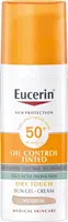 Eucerin Ochranný tónovací a matující gelový krém na obličej SPF 50+ Sun (Oil Control Tinted Sun Gel-Cream) 50 ml Medium