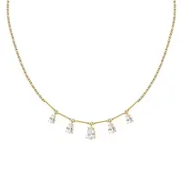 Morellato Luxusní pozlacený náhrdelník se zirkony Tesori SAIW207