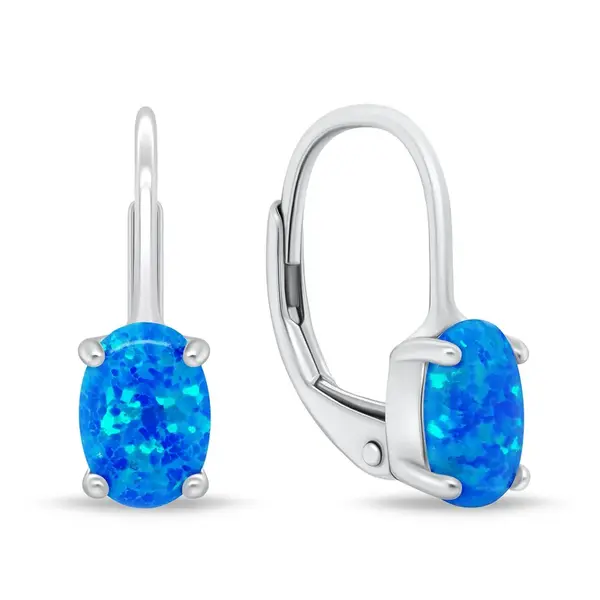 Brilio Silver Jemné stříbrné náušnice se syntetickými opály EA934WB