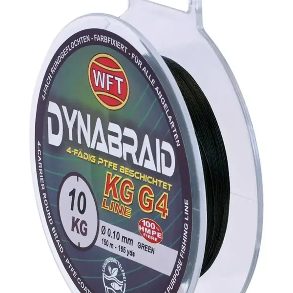 Wft splétaná šňůra round dynamix g4 green 300 m - 0,10 mm 11 kg