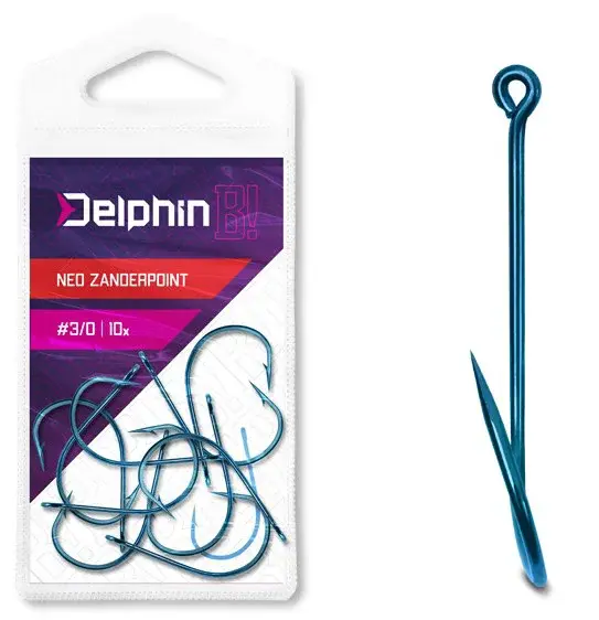 Delphin háčky b! neo zanderpoint blu 10 ks - 1