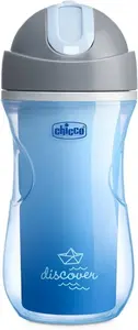 Chicco hrníček Sport termo s brčkem 266 ml modrý