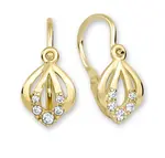 Soliter Něžné zlaté náušnice s čirými krystaly 239 001 00728