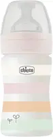CHICCO Láhev kojenecká Well-being silikon 150 ml děvče