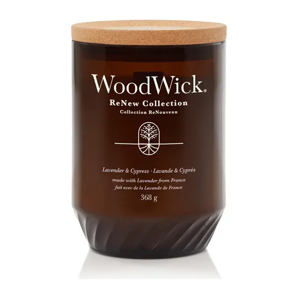 WoodWick Vonná svíčka ReNew sklo velké Lavender & Cypress 368 g
