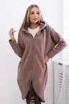 Long insulated mocha sweatshirt