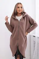 Long insulated mocha sweatshirt
