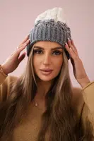 Women's cap Samara K346 gray+black
