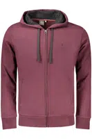 COVERI MOVING RED MEN'S ZIP-UP SWEATSHIRT