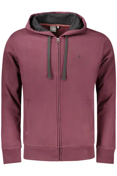COVERI MOVING RED MEN'S ZIP-UP SWEATSHIRT