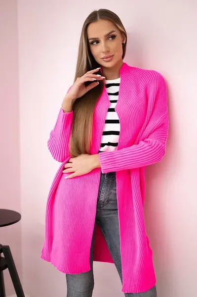 Svetr s růžovým neonovým rukávem s netopýřím rukávem