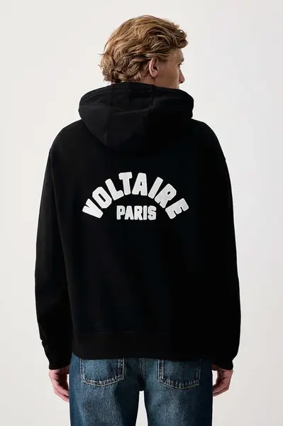 Zadig&Voltaire  mikina s kapucí pánská bavlněná SACHA