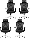 LTC 4PACK Kancelářská židle DELTA BLACK černá (4 ks)