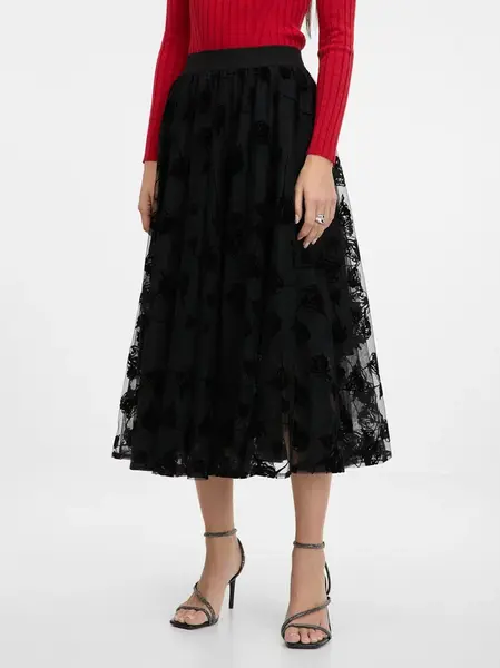 Černá dámská midi sukně ORSAY - Dámské