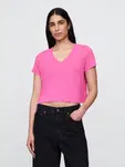 GAP Lněné crop tričko - Dámské