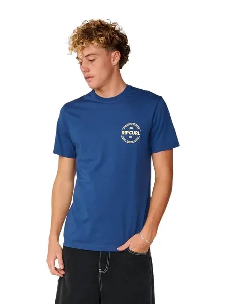 Rip curl pánské tričko Staple Light Navy | Modrá | Velikost XL | 100% bavlna