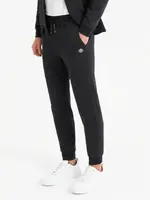 Ombre Men's sweatpants with ribbed cuffs and decorative zipper - black