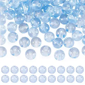 80Pcs Handmade Transparent Lampwork Beads