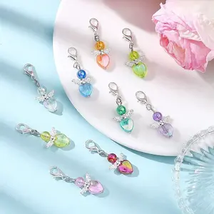 36Pcs 9 Colors Angel Acrylic Pendant Decorations