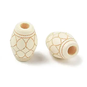 Dyed Schima Wood Carved European Beads