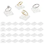 Square Transparent Acrylic Single Ring Display Stands