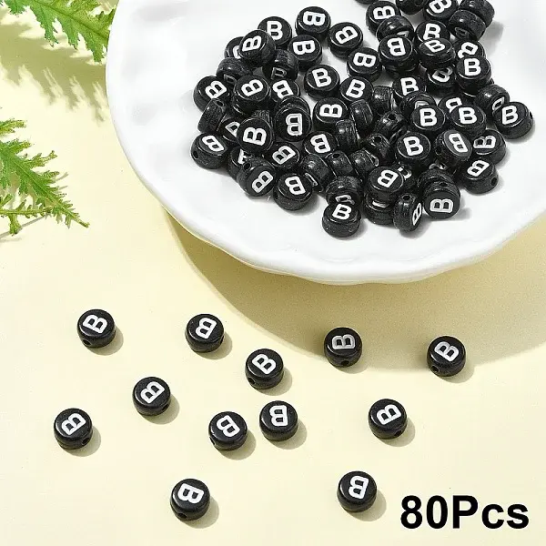 Opaque Acrylic Horizontal Hole Beads