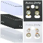 180Pcs 3 Styles Rectangle Plastic Earring Display Cards