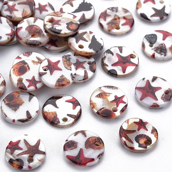 Printed Freshwater Shell Charms