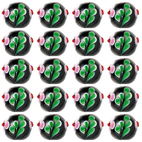20Pcs Handmade Lampwork Bumpy Beads