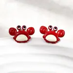 Brass Enamel Stud Earrings