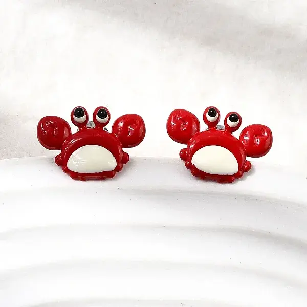 Brass Enamel Stud Earrings