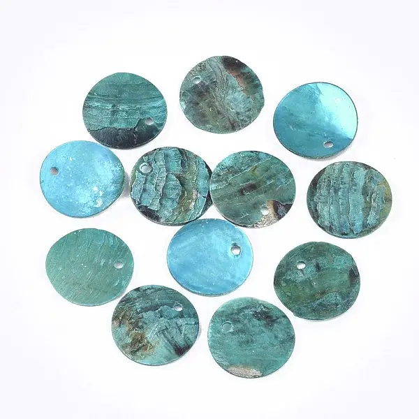 Spray Paint Natural Akoya Shell Pendants