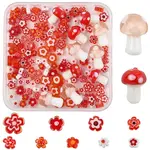 156Pcs 11 Styles Handmade Millefiori Glass Lampwork Bead Strands