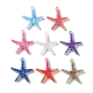 Two-tone Opaque Acrylic UV Plating Pendants