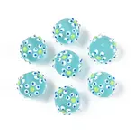 Frosted Transparent Glass Enamel Beads