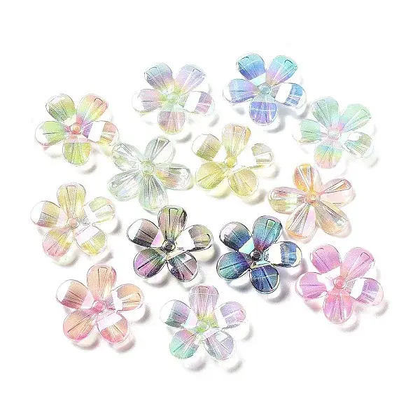 UV Plating Transparent Acrylic Bead Caps