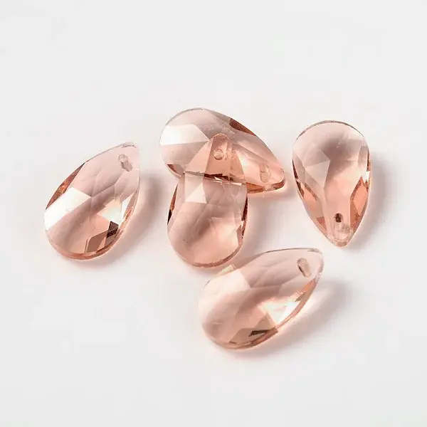 Faceted Teardrop Glass Pendants