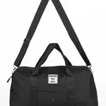 59458 Dewberry Unisex Front Pocket Long Strap Sports Bag-BLACK