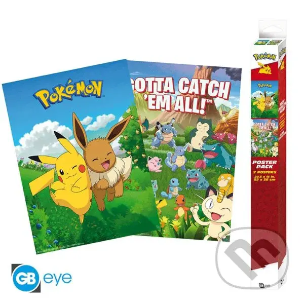 Pokémon Set Plagátov Colourful Characters 2 ks