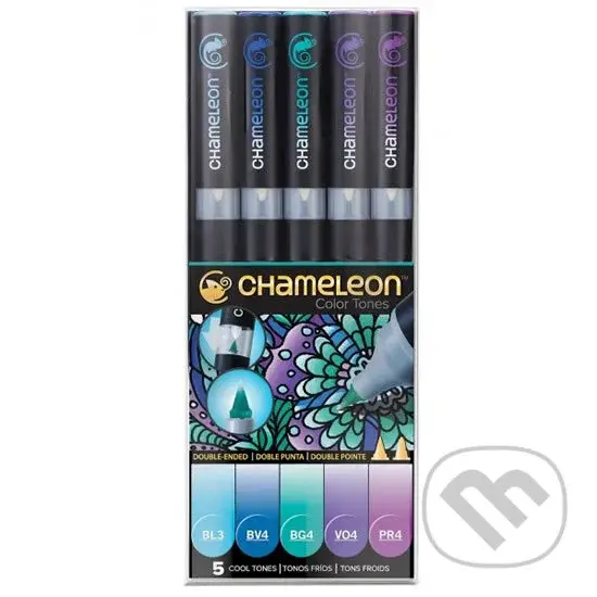 Set Chameleon tónovací fixy, 5ks - studené tóny
