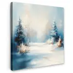 MuchoWow OBRAZ NA PLÁTNĚ Les – Zima – Příroda – Abstrakt – Sníh 50x50 cm