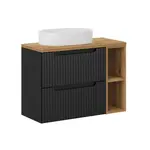 Petits-meubles UMYVADLO 80.4cm Riva Černá a dřevěná