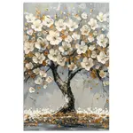 MuchoWow PLAKÁT Strom - Květiny - Bílá - Příroda - Umění 20x30 cm