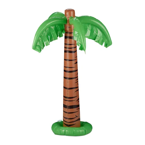 Relaxdays PALMA Zelená Hnědá nafukovací PVC 80 cm