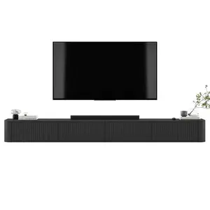 Meble Lindner TV stolek Aurora, sada 2 kusů, matná černá, 280 cm
